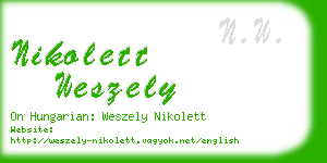 nikolett weszely business card